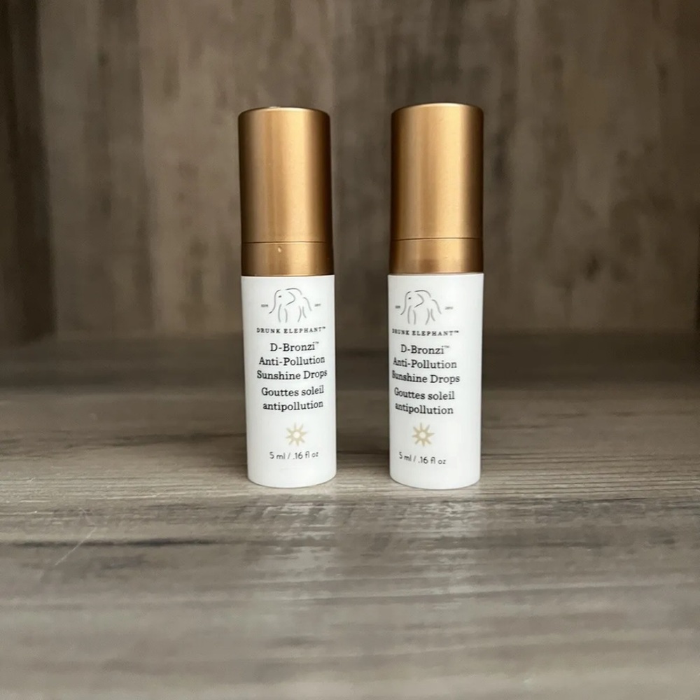 Drunk Elephant D-Bronzi Anti-Pollution Sunshine Drops 2 deluxe travel sizes!!!